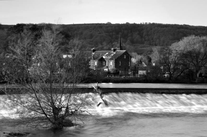 Wharfe Meadows in black and white
