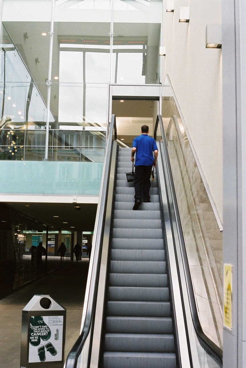 climbing the escalator