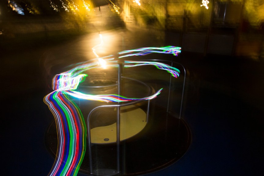 light trail roundabout