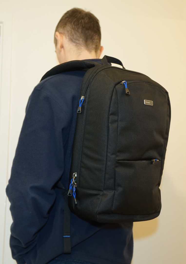 Think Tank Perception backpack in use
