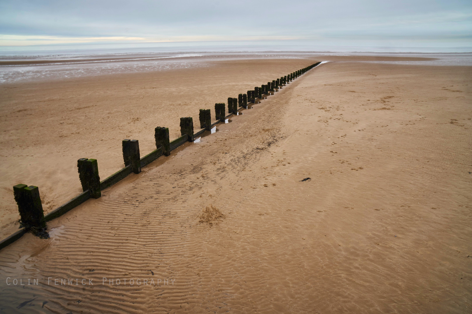 Groyne going into the sand