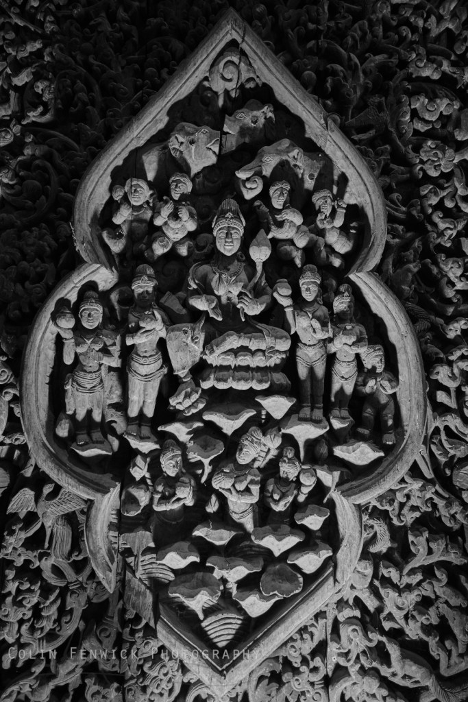 carved wooden fresco