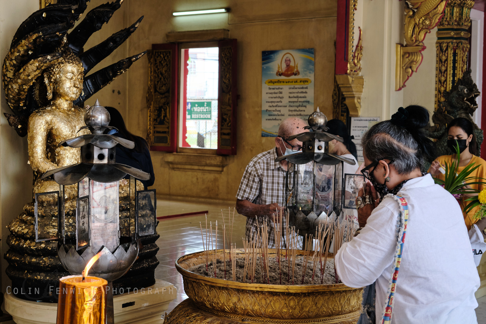 People pray at Wat Pa Pradu