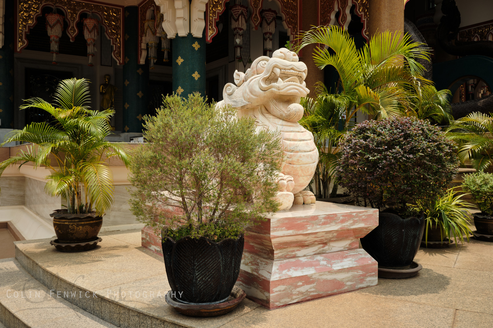 Pixiu statue outside the temple at Wat Pa Phu Kon