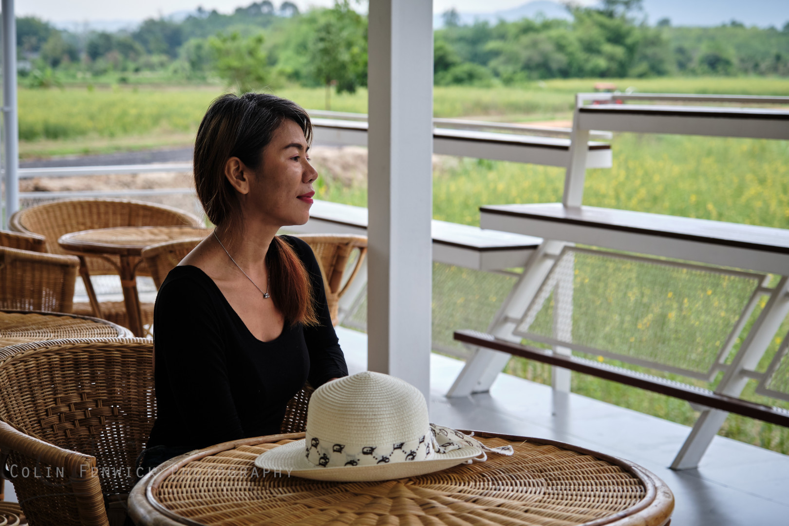 Woman at coffee shop