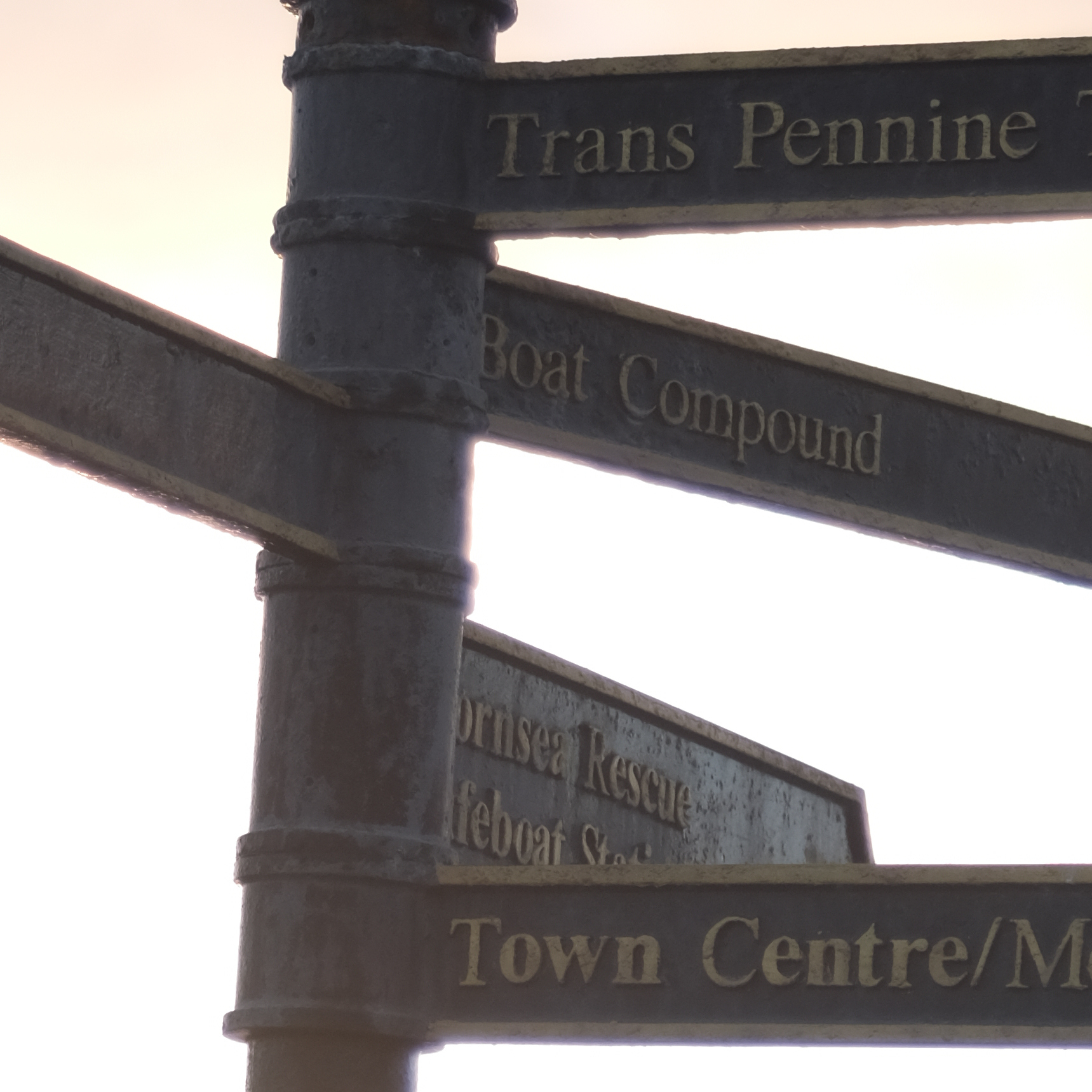 close up of sign post